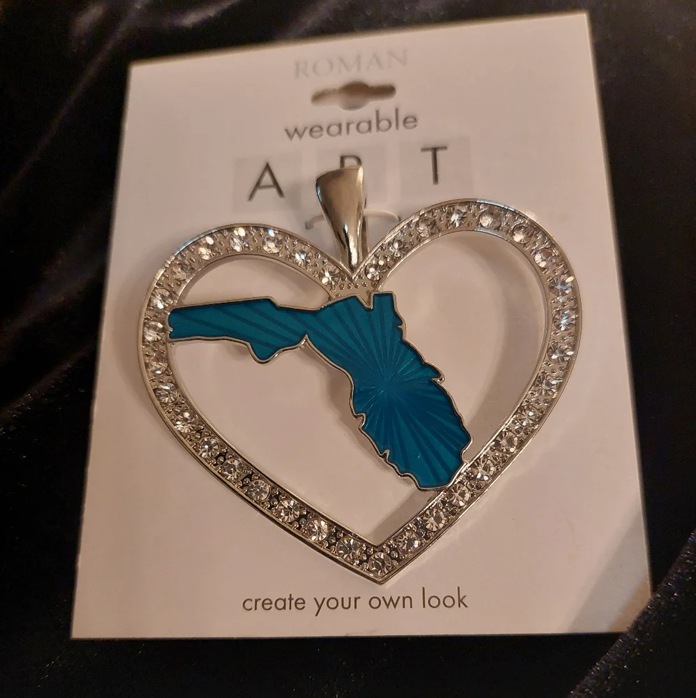 Costume Florida Bling Heart Pendant
